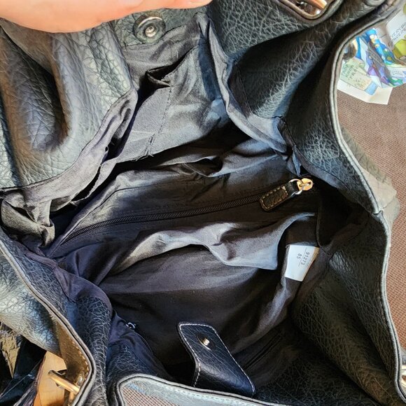 Payless Shoe Source Vegan Leather Black Shoulder Bag - Picture 12 of 16